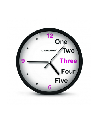 Esperanza ZEGAR ŚCIENNY PRAGUE CZARNY