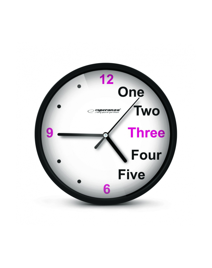 Esperanza ZEGAR ŚCIENNY PRAGUE CZARNY główny