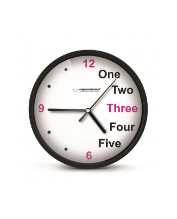 Esperanza ZEGAR ŚCIENNY PRAGUE CZARNY