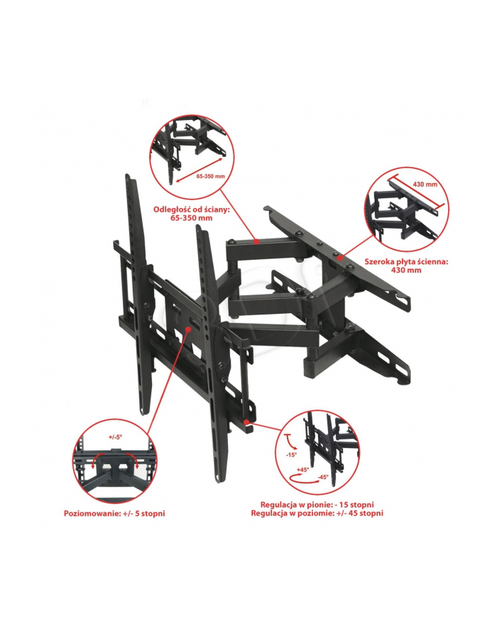 ART Uchwyt do telewizora 23-60' LED/LCD 45kg UX150 regulowany    pion/poziom główny