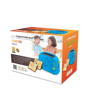 Esperanza EKT003B toster SMILEY 3 w 1 - NIEBIESKI