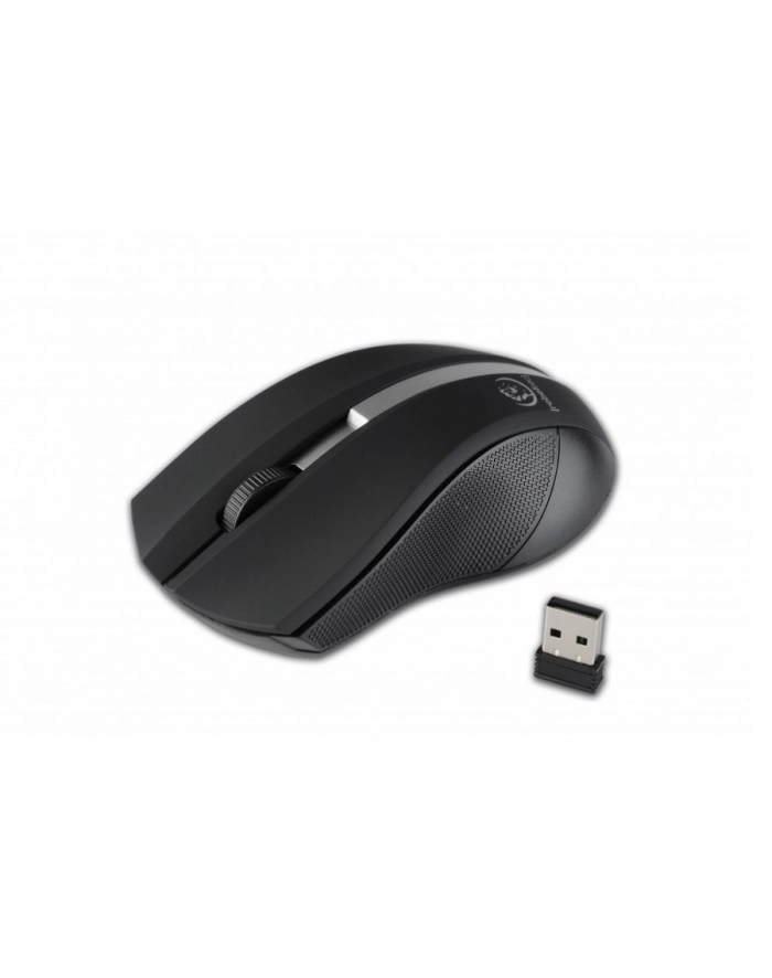 Rebeltec Bezprzewodowa mysz optyczna, GALAXY Black/silver, powierzchnia gumowana główny