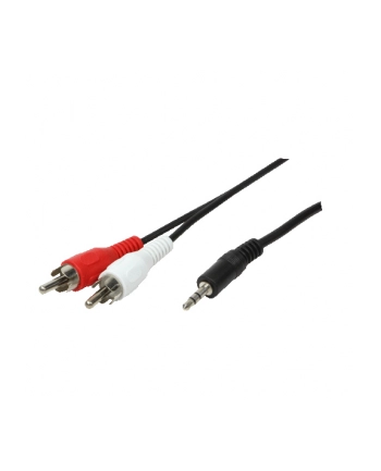 LogiLink Kabel audio Jack 3,5m m do 2 x Chinch, 5m nr 1