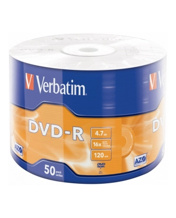 Verbatim DVD-R 16x 4.7GB 50P SP Matt Silver Wrap 43788 nr 1
