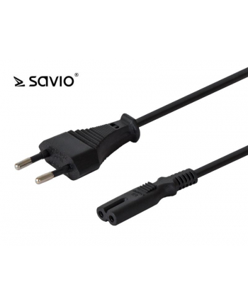 Elmak SAVIO CL-100 Kabel zasilający płaski ósemka 2pin, 1,8m