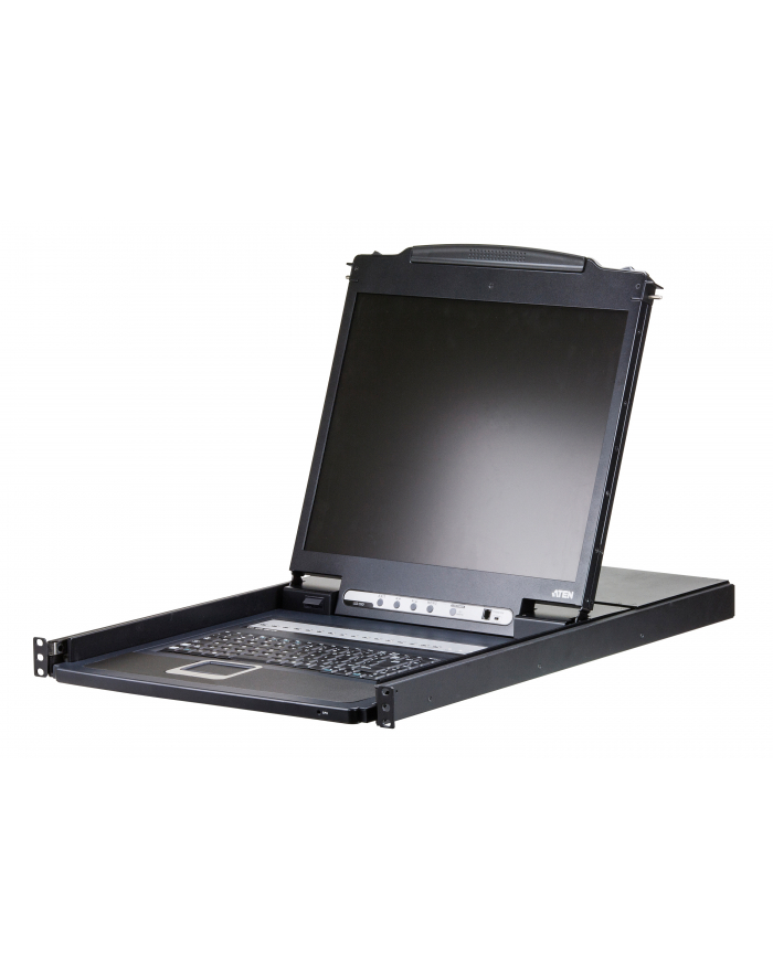 ATEN KVM 16 port LCD 19'' + keyboard + touchpad PS/2 or USB, 1U 19'' Rack główny