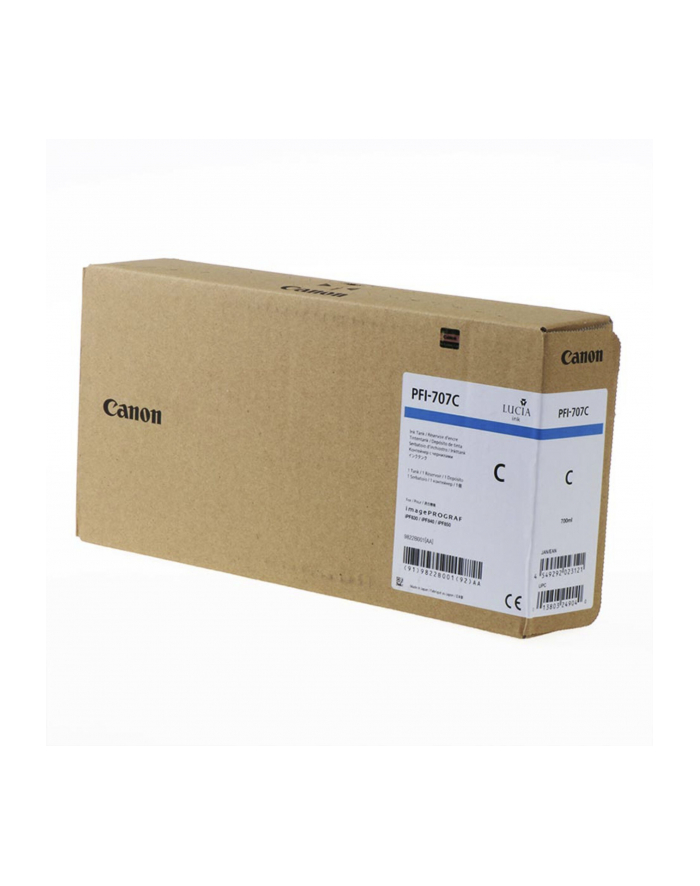 Tusz Canon PFI-707C cyan | 700ml | iPF 830/840/850 główny