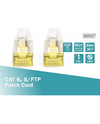 Kabel Digitus  patch-cord S-FTP, CAT.6A, szary, 2,0m, 15 LGW