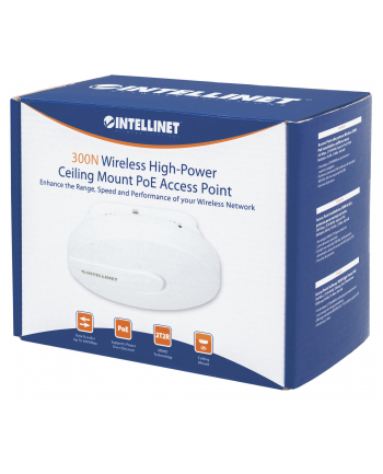 Intellinet Network Solutions Intellinet Wireless access point sufitowy 300N 2T2R MIMO 300Mb/s 2,4GHz PoE