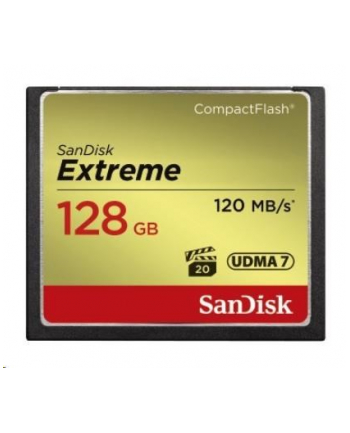 FOTO AKCESORIA SanDisk Extreme CF 128 GB 120 MB/s zapis 85 MB/s UDMA7