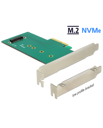 DeLOCK Adapter PCIe x4 - 1 x M.2 Key M NVMe Low Profile