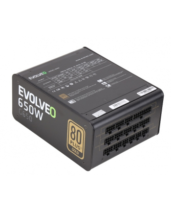 EVOLVEO G650 650W, eff 90%, 80+ GOLD, aPFC, modularny, retail