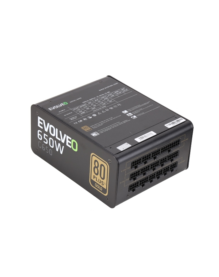 EVOLVEO G650 650W, eff 90%, 80+ GOLD, aPFC, modularny, retail główny