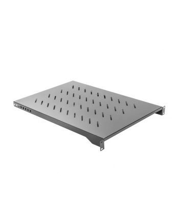 Lanberg półka do szaf 19'' 1000mm (1U, 483x750mm, udźwig do 15kg) czarna nr 1