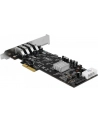 Delock Karta PCI Express x4 > 4 x zewnętrzne USB 3.0 Quad Channel - nr 38