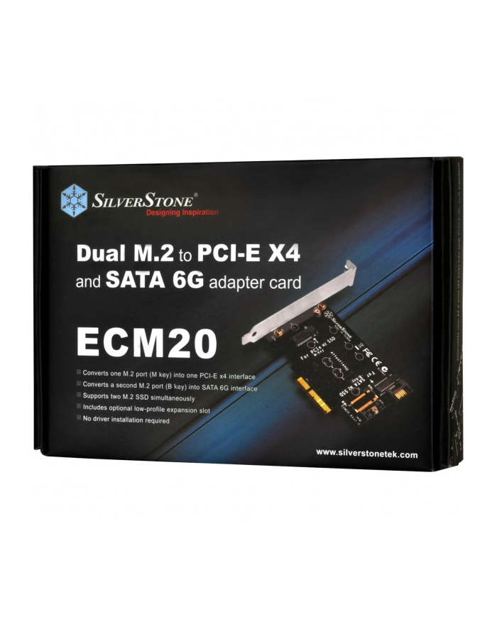 SilverStone SST-ECM20 - SATA M.2 Controller - 2x M.2 główny