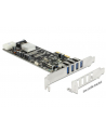 Delock Karta PCI Express x4 > 4 x zewnętrzne USB 3.0 Quad Channel - nr 1