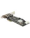 Delock Karta PCI Express x4 > 4 x zewnętrzne USB 3.0 Quad Channel - nr 29