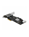 Delock Karta PCI Express x4 > 4 x zewnętrzne USB 3.0 Quad Channel - nr 44