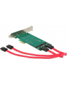DeLOCK PCIe x1 > 2x M.2 + Low profile adapter - nr 22