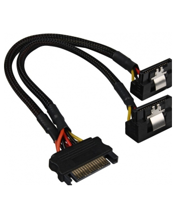 Sharkoon rozgałęźnik 1x SATA Power - 2x SATA Power kątowe