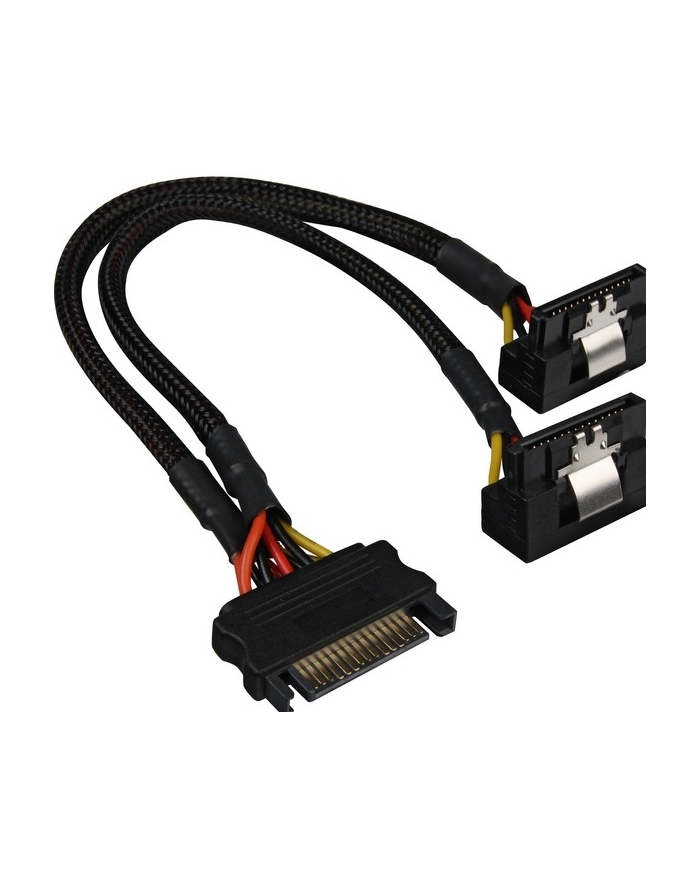 Sharkoon rozgałęźnik 1x SATA Power - 2x SATA Power kątowe główny