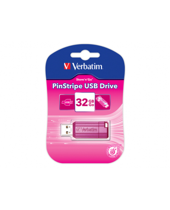 Verbatim Pendrive 32GB PinStripe USB 2.0 różowy