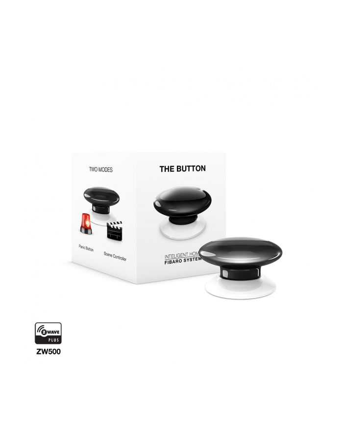 Fibaro FGPB-101-2  ZW5 The Button wewnętrzny czarny główny