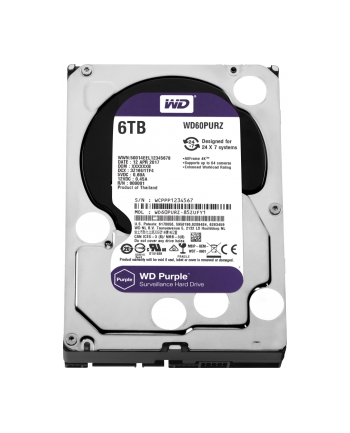 Dysk HDD Western Digital PURPLE 3 5  6TB SATA III 64MB 5400obr/min WD60PURX