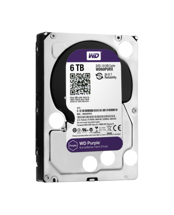 Dysk HDD Western Digital PURPLE 3 5  6TB SATA III 64MB 5400obr/min WD60PURX