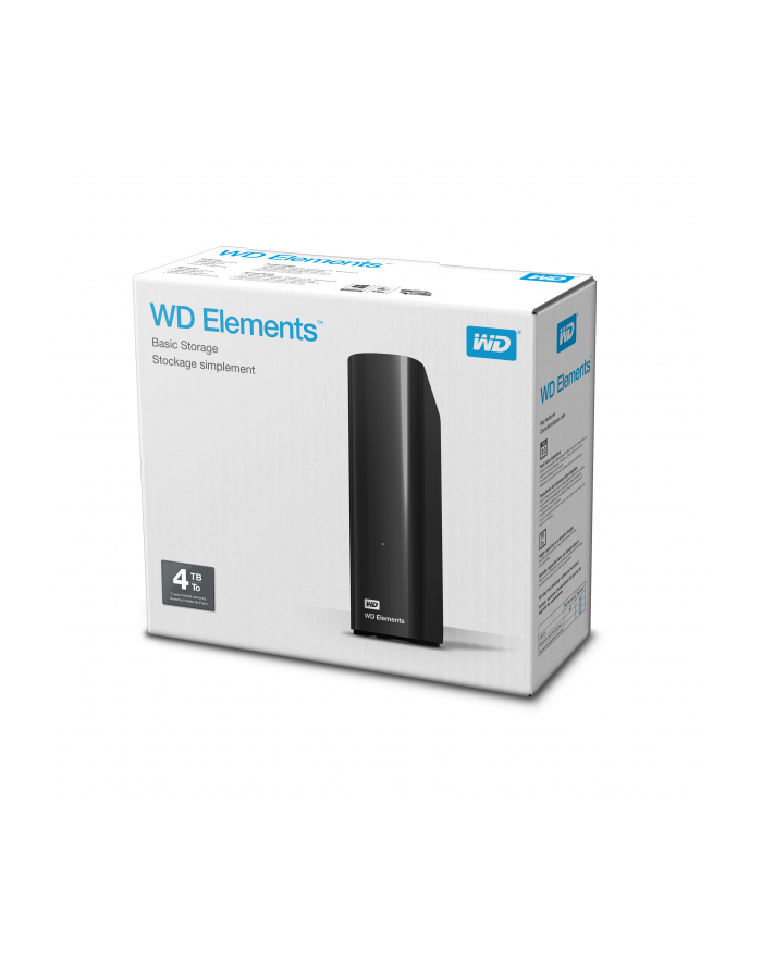 Dysk zewnętrzny Western Digital ELEMENTS DESKTOP 4000GB 3 5  USB 3.0 USB 2.0 Czarny WDBWLG0040HBK główny