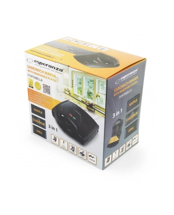 Opiekacz Esperanza EKT006K (700W Czarny) nr 1