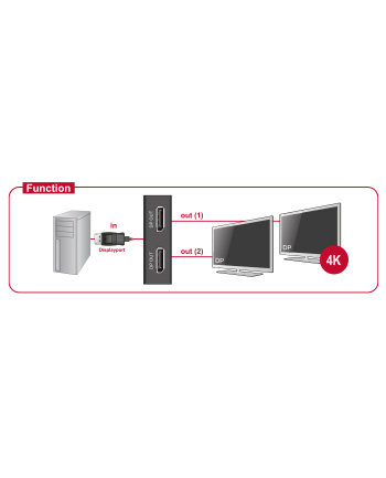 DeLOCK Splitter DisplayPort 1.2 in > 2x DisplayPort out, Splitter & Switches