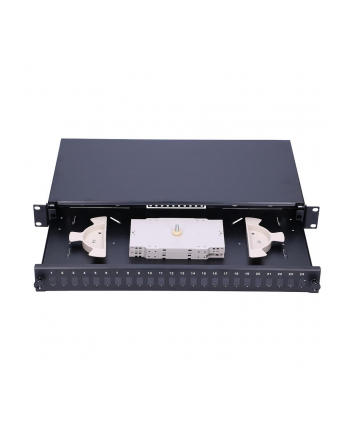 EXTRALINK 24 CORE FIBER OPTIC PATCH PANEL BLACK