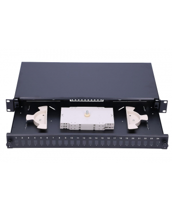 EXTRALINK 24 CORE FIBER OPTIC PATCH PANEL BLACK