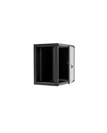 Netrack szafa wisząca 19'', 12U/600x450mm – czarna, drzwi szklane, otwierane boki nr 2