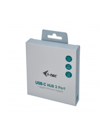 i-tec USB-C Metal 3-portowy HUB z adapterem Gigabit Ethernet nr 1