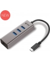 i-tec USB-C Metal 3-portowy HUB z adapterem Gigabit Ethernet - nr 42