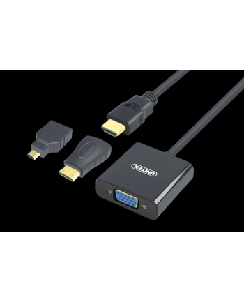 Unitek Adapter mini/micro HDMI to VGA + audio, Y-6355 nr 2
