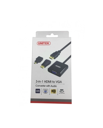 Unitek Adapter mini/micro HDMI to VGA + audio, Y-6355 nr 1