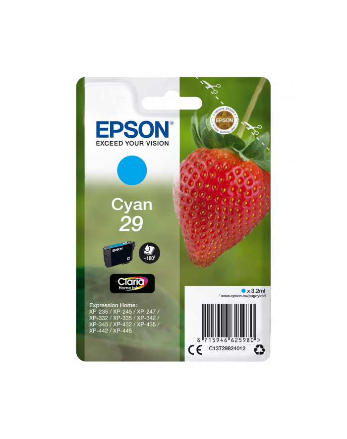 Tusz T2982 CYAN  3.2ml do serii XP modele 235~445 główny