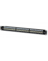 TechlyPro Patch panel 19'' 1U STP 24 porty RJ45 Cat6A T568A/B z półką czarny - nr 1