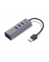 i-tec USB 3.0 Metal 3 port HUB Gigabit Ethernet 1x USB 3.0 do RJ-45 3x USB 3.0 - nr 31