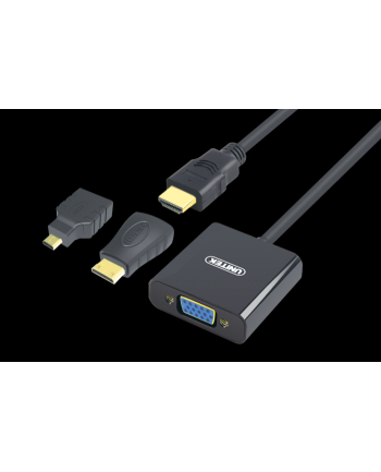 Unitek Adapter mini/micro HDMI to VGA + audio, Y-6355