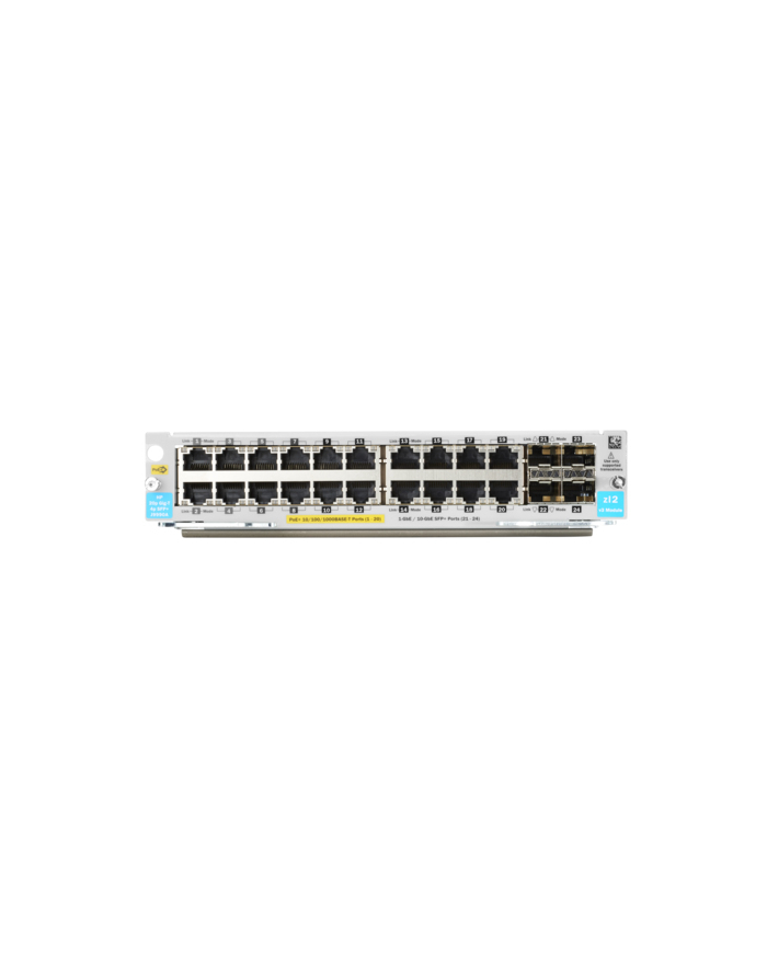 Hewlett Packard Enterprise ARUBA 20-port 10/100/1000BASE-T PoE+/4-port 1G/10GbE SFP+ MACsec v3 zl2 Module J9990A główny