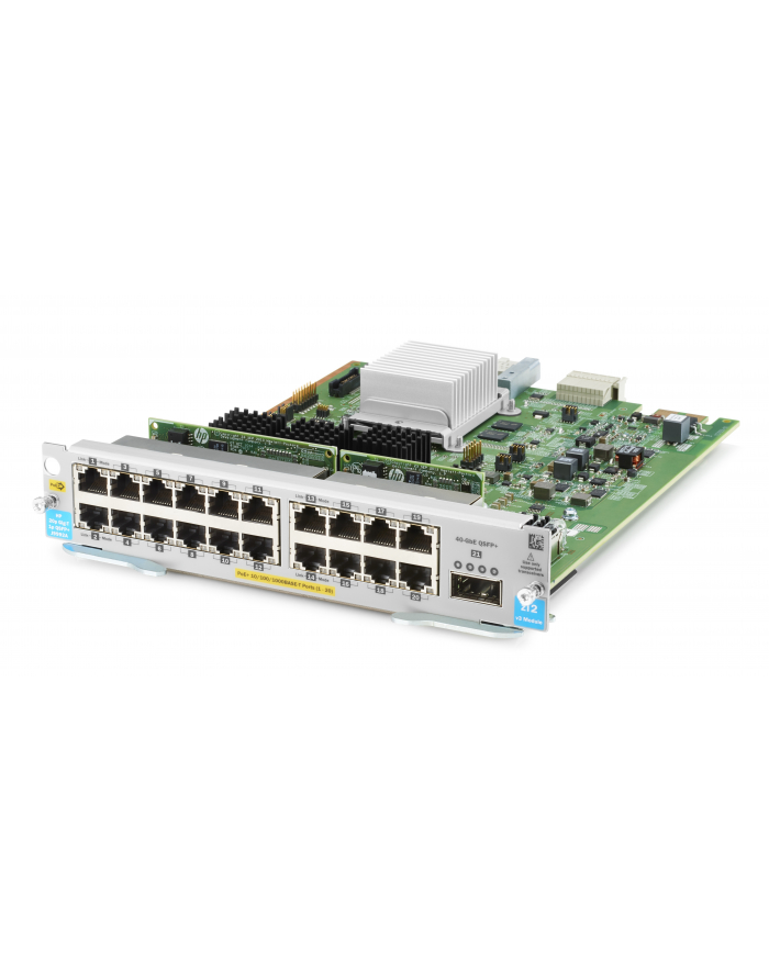 Hewlett Packard Enterprise ARUBA 20-port 10/100/1000BASE-T PoE+ MACsec/1-port 40GbE QSFP+ v3 zl2 Module J9992A główny