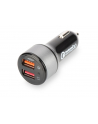 Ładowarka samochodowa Qualcomm Quick Charge 3.0, 2xUSB (3A/2,4A), czarno-srebrna - nr 1