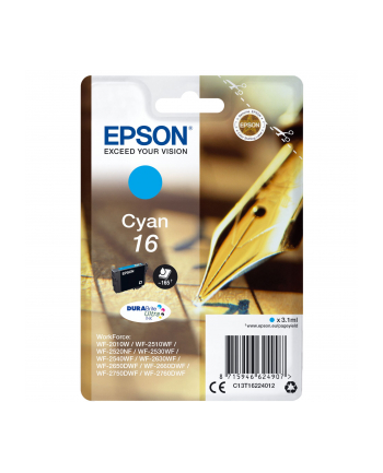 Tusz Epson T1622 (do drukarki Epson  oryginał C13T16224010/C13T16224012 165str. 3 1ml cyan) nr 2