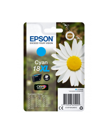 Tusz Epson T1812/18XL (do drukarki Epson  oryginał C13T18124010 450str. 6 6ml cyan)