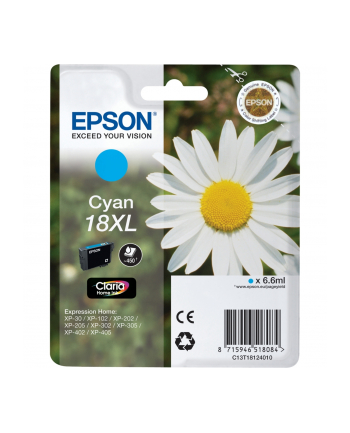 Tusz Epson T1812/18XL (do drukarki Epson  oryginał C13T18124010 450str. 6 6ml cyan) nr 2